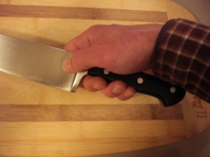 Holding a knife properly helps it do the work for you.