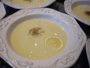 Bowl of Avgolemono Soup